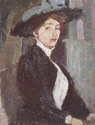 Amedeo Modigliani La femme au chapeau (mk38) oil painting on canvas
